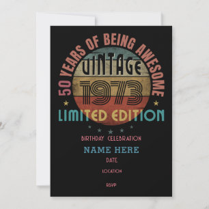 Invitation 50 ans d'être génial fête d'anniversaire sur mesur