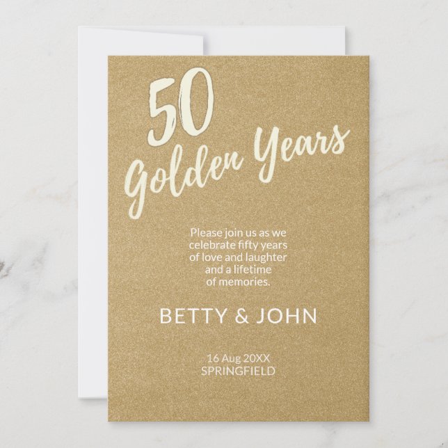Invitation 50 Ans d'Or – Célébration Classique (Devant)