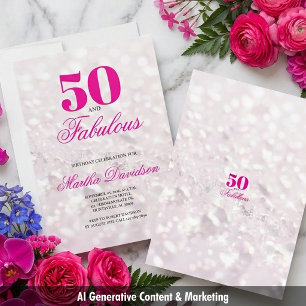 Invitation 50 ans et Fabuleuse Célébration de Glamour Cristal
