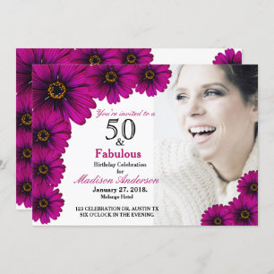 Invitation 50 ans et fabuleux 50e anniversaire de la floraiso