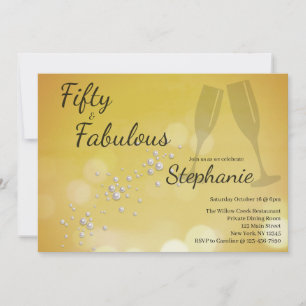 Invitation 50 ans et Fabuleux Fête d'anniversaire de 50 ans