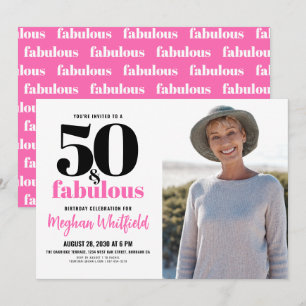 Invitation 50 ans et Fabuleux Fête d'anniversaire de 50 ans