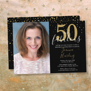 Invitation 50 ans et Fabuleux Photo d'anniversaire 50 ans en