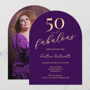 Invitation 50 ans et Fabuleux Photo d'anniversaire cinquantiè
