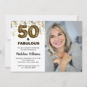 Invitation 50 ans et Fabuleux Photo Léopard 