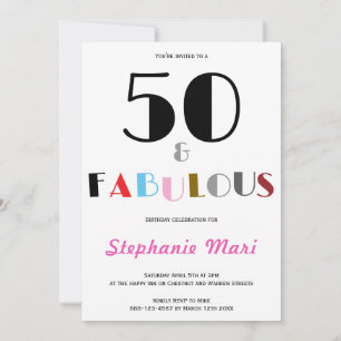 Invitation 50 ans et Fabuleux Soirée d'anniversaire des 50 an