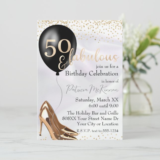 Invitation 50 ans et Fabuleux Talons Hauts Dorés (Debout devant)