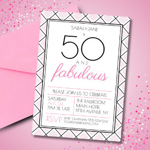 Invitation 50 ans et fêtard, fête d'anniversaire