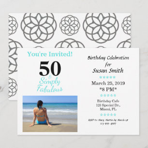 Invitation 50 ans et tout simplement fabuleux carton d'invita