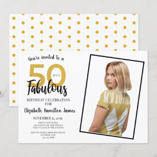 Invitation 50 et fabuleuse fête du 50e anniversaire