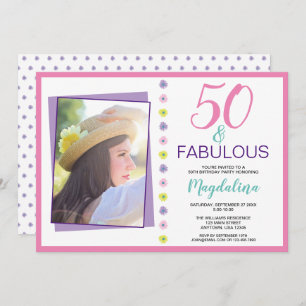 Invitation 50 et fabuleux 21 30 40 50 60 Anniversaire
