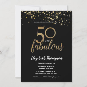 Invitation 50 et fabuleux 50e anniversaire Personnalisé