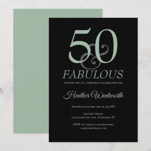 Invitation 50 et Fabuleux 50e Anniversaire Sage Noir