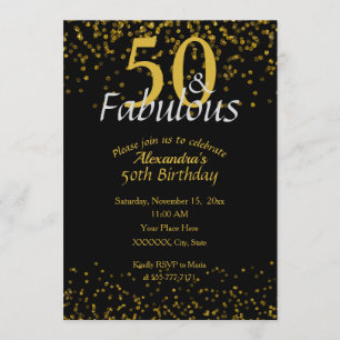 Invitation 50 et Fabuleux anniversaire