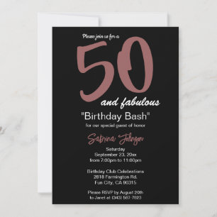 Invitation 50 Et Fabuleux Anniversaire - Personnaliser