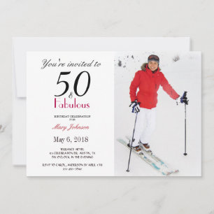 Invitation 50 et Fabuleux fête d'anniversaire