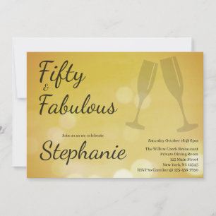 Invitation 50 et Fabuleux   Fête d'anniversaire de 50 ans