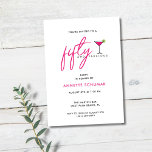 Invitation 50 et Fabuleux Martini Glass fête d'anniversaire<br><div class="desc">Préparez-vous à trinquer à 50 ans fabuleux avec notre invitation "50 and Fabulous" Martini Glass Anniversaire Party, la meilleure façon de lancer les festivités dans le style. Cette invitation élégante et sophistiquée donne le ton d'une célébration glamour en l'honneur de la reine ou du roi d'anniversaire. Dotée d'un design de...</div>
