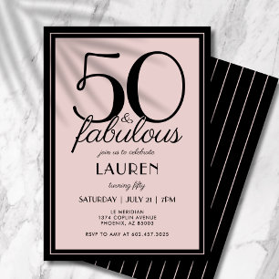 Invitation 50 et fabuleux Moderne Téméraire Typographie fémin