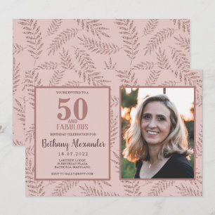 Invitation 50 et Fabuleux Paillettes Rose Gold