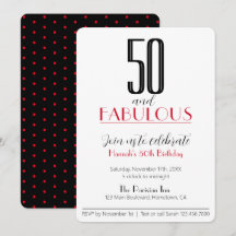 50 et Fabuleux Retro Anniversaire Rouge et Black I