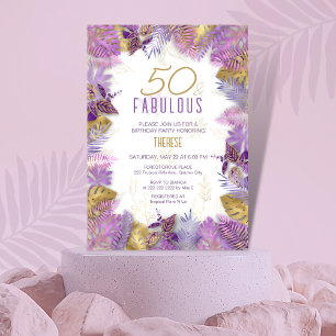 Invitation 50 et fabuleux Tropical Purple Gold 50e anniversai