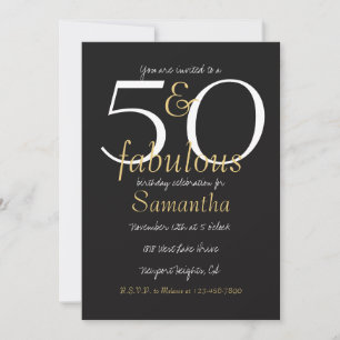 Invitation 50 et Fabulous Gold Black White