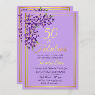 Invitation 50 et Fabulous Gold Violet 50e anniversaire