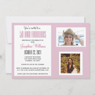 Invitation 50 et Fabulous Party Photos