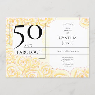 Invitation 50 et Fabulous Rose jaune noir Horizontal