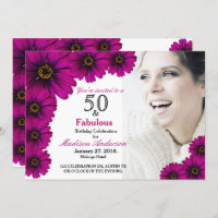 50 et Fabulous violet Floral 50e Photo Anniversair