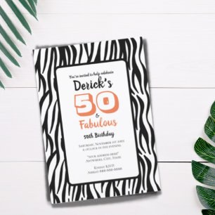 Invitation 50 & Fabuleux Anniversaire Bengale Noir Tiger Stri