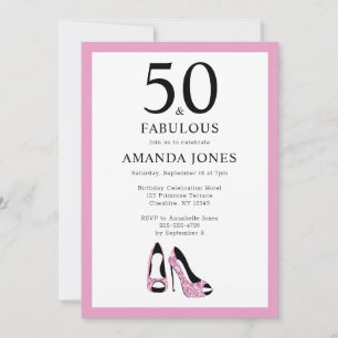 Invitation 50 & Fabuleux Cinquantième anniversaire fête