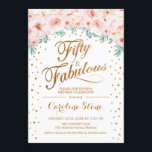 Invitation 50 Fabuleux fête d'anniversaire - Blanc Or rose<br><div class="desc">Cinquante Fabuleuses Invitation de fête d'anniversaire. Design élégant en parties scintillant fausse or et blanc. Doté de roses,  confettis et diamants roses roses de couleur pastel. Parfait pour une célébration glam 50ème anniversaire. Message-moi si vous avez besoin d'une personnalisation plus poussée.</div>