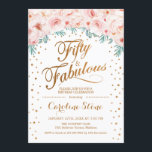 Invitation 50 Fabuleux fête d'anniversaire - Blanc Or rose<br><div class="desc">Cinquante Fabuleuses Invitation de fête d'anniversaire. Design élégant en parties scintillant fausse or et blanc. Doté de roses,  confettis et diamants roses roses de couleur pastel. Parfait pour une célébration glam 50ème anniversaire. Message-moi si vous avez besoin d'une personnalisation plus poussée.</div>