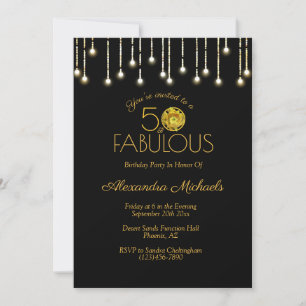 Invitation 50 & Fabuleux Lumières Blanches Sur Cactus Jaune N
