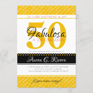 Invitation 50 & Fabulous jaune espagnol / Fabulosa amarillo