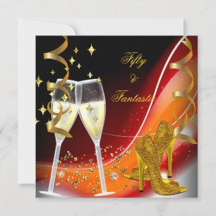 Invitation 50 & Fantastique Fabulos Or Rouge Orange