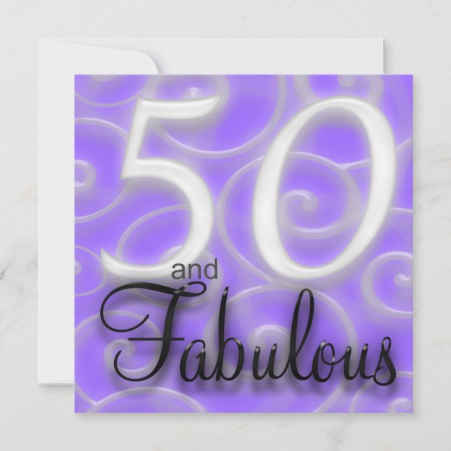 Invitation 50 is Fabulous Birthday Invite (Devant)