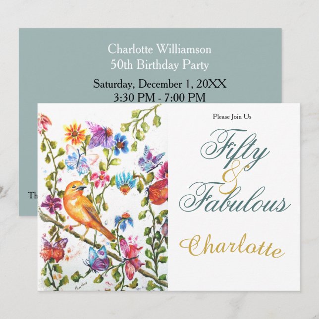 Invitation 50e (Devant / Derrière)