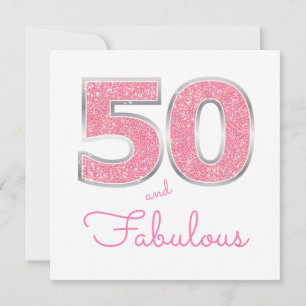 Invitation 50e anniversaire 50 et fabuleuse Parties scintilla
