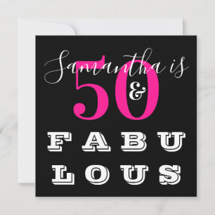 Invitation 50e anniversaire 50 fabuleuse fête d'anniversaire