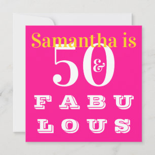 Invitation 50e anniversaire 50 fabuleuse fête d'anniversaire
