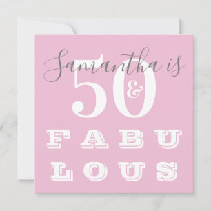 Invitation 50e anniversaire 50 fabuleuse fête d'anniversaire