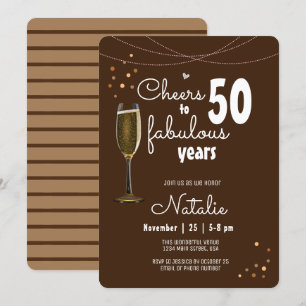 Invitation 50e anniversaire à 50 ans de Brown