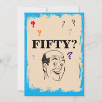 50e Anniversaire Bald Man drôle Surprise Invitatio