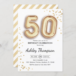 Invitation 50e anniversaire - Ballons d'or