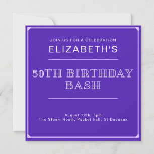 Invitation 50e anniversaire Bash Custom