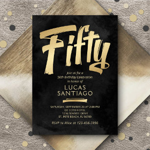 Invitation 50e anniversaire Black Gold