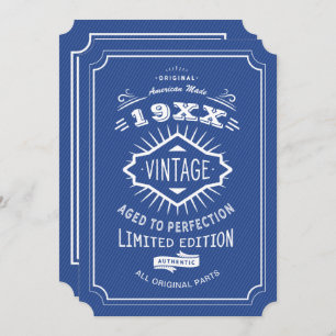 Invitation 50e anniversaire Blue and White Limited Edition